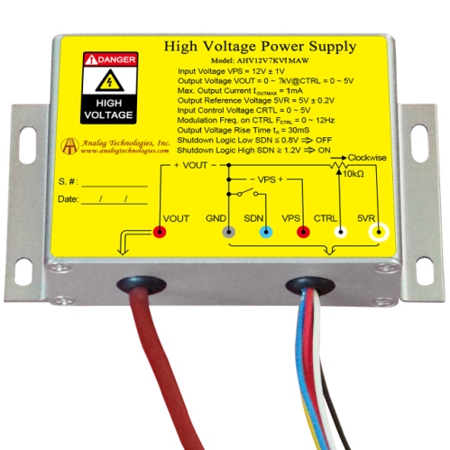 High Voltage Power Supply AHV12V7KV1MAW