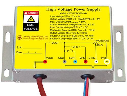High Voltage Power Supply AHV12V5KV1MAW